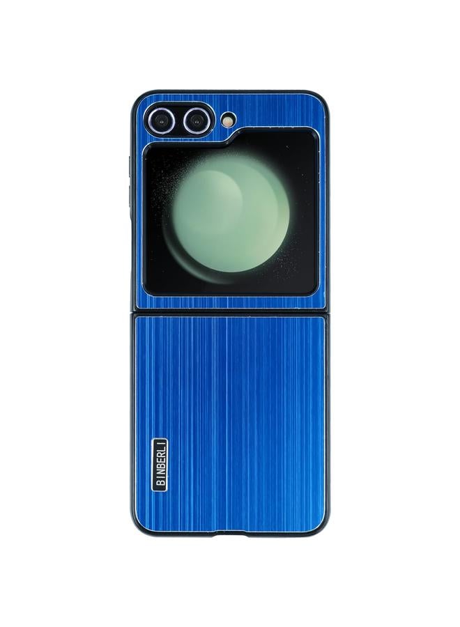 S-TOP Case For Samsung Galaxy Z Flip5 PC Hybrid Aluminum Alloy Brushed Shockproof Phone Case - Image 1