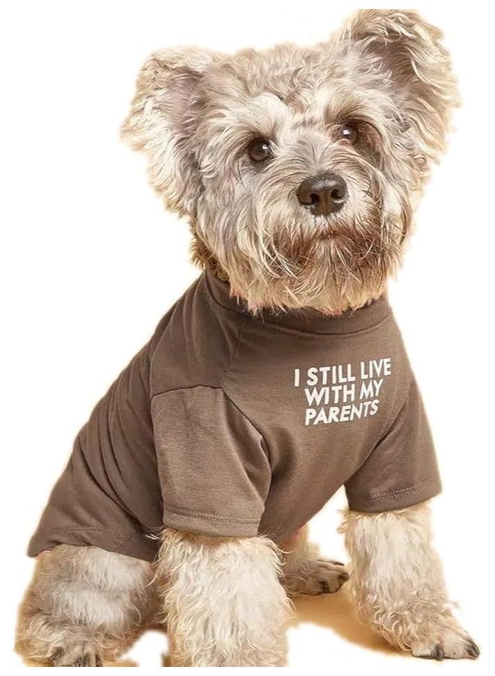 erorex Cute Dog Clothes,Dog T Shirt for Medium Dogs.Dog Clothes for Small Dogs Girl Boy,Puppy.Breathable Soft Dog Costume for Pet Dogs Cats, Pet Pullover Jumper, Cat Clothes (L-(10~17lb), Chest~18", Khaki) - Image 1