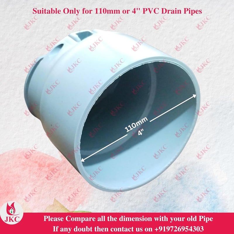 JKC Plastic Drainage Non Return Valve, Grey - Ultimate Drain Rat Stopper, Drainage filter - Perfectly Sized NRV Valve (110mm / 4 inch) - Image 2