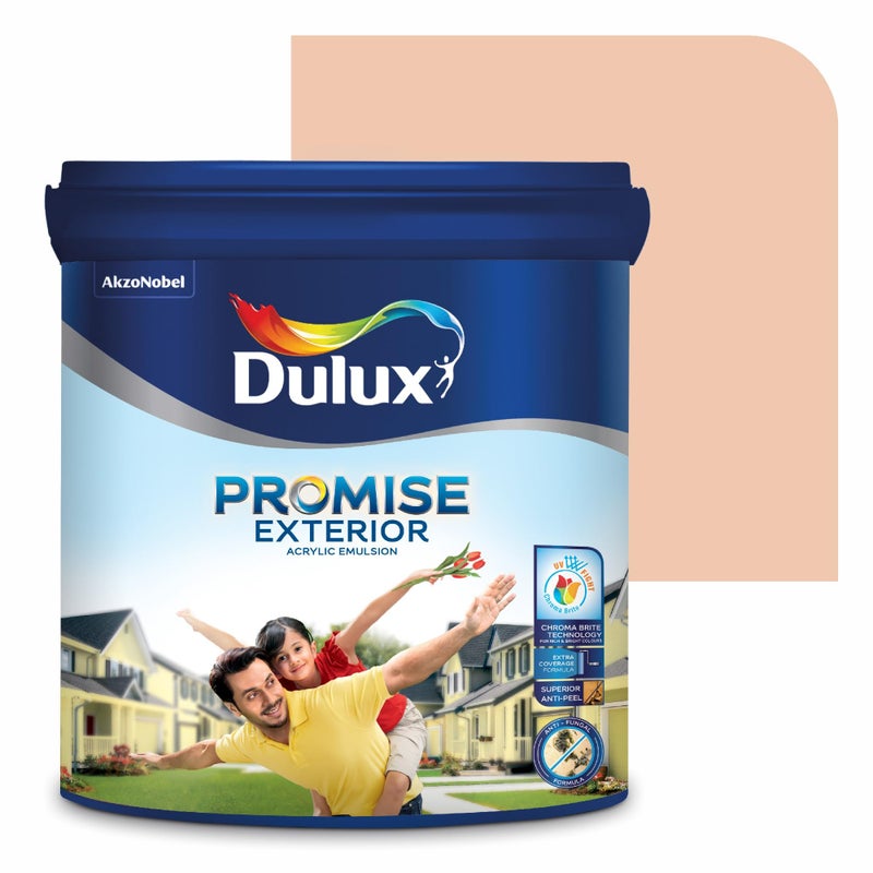 Dulux Promise Exterior Emulsion Paint (1L, Antelope Tan)Ideal for exterior wall paint, smooth finish, anti-peel & anti-crack, perfect for dry to moderate climates, 3-year warranty - Image 4