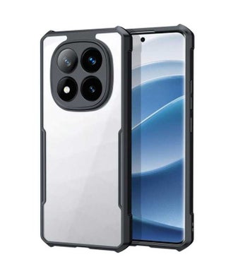 Clear Case for Xiaomi Redmi Note 15 Pro Plus 5G | Premium Rugged | Durable Shock-absorbing Frame | Black Border | Thermoplastic Polyurethane | Airbag Anti-drop Protection - Clear
