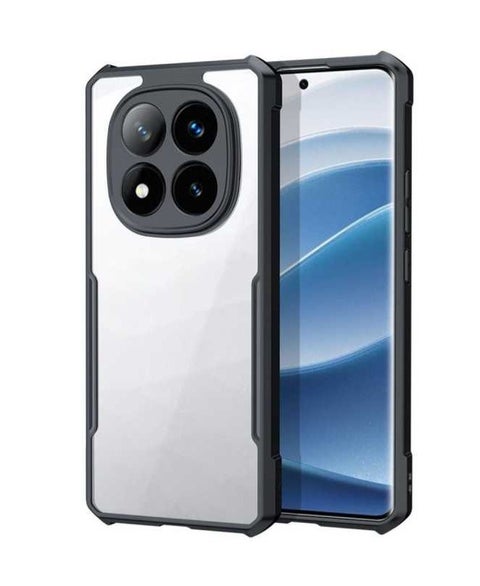 Clear Case for Xiaomi Redmi Note 15 Pro Plus 5G | Premium Rugged | Durable Shock-absorbing Frame | Black Border | Thermoplastic Polyurethane | Airbag Anti-drop Protection - Clear