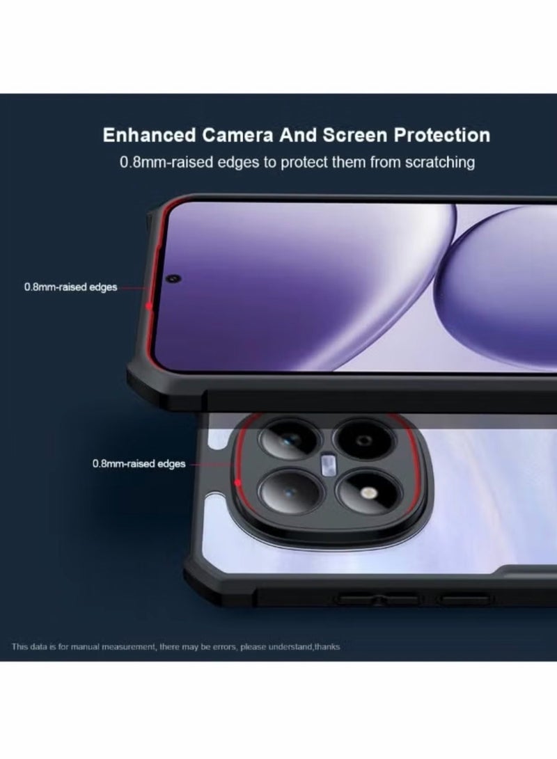 Xundo Clear Case for Xiaomi Redmi Note 15 Pro Plus 5G | Premium Rugged | Durable Shock-absorbing Frame | Black Border | Thermoplastic Polyurethane | Airbag Anti-drop Protection - Clear - Image 2