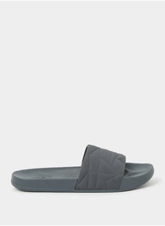 Textured Open Toe Slip On Slides