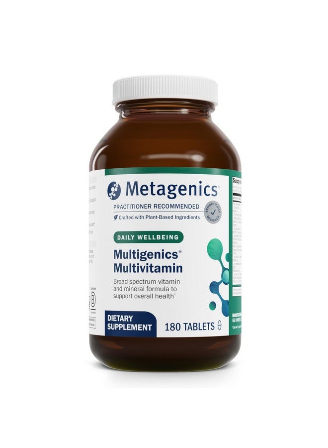 ميتاجينكس Metagenics Multigenics Multivitamin - فيتامينات متعددة سريعة الإطلاق - مكملات غذائية يومية - مع كيرسيتين وبيتا كاروتين والمزيد - غير معدلة وراثيًا - خالية من الجلوتين - 180 قرصًا - Image 1