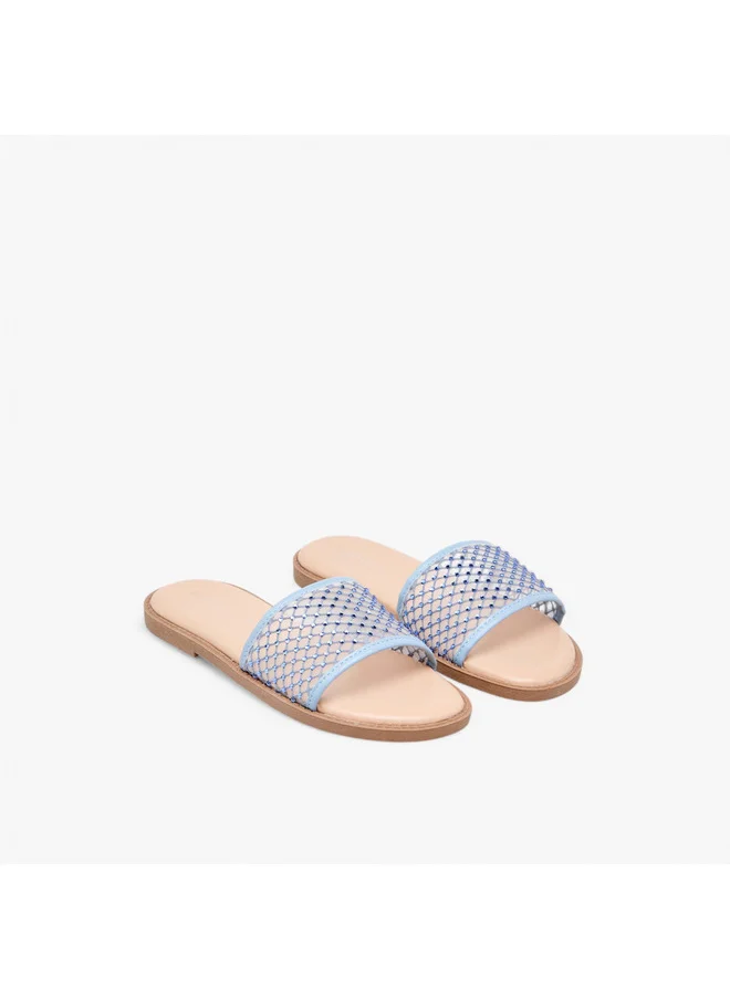 Flora Bella By Shoexpress Girls Embellished Slip-On Sandals