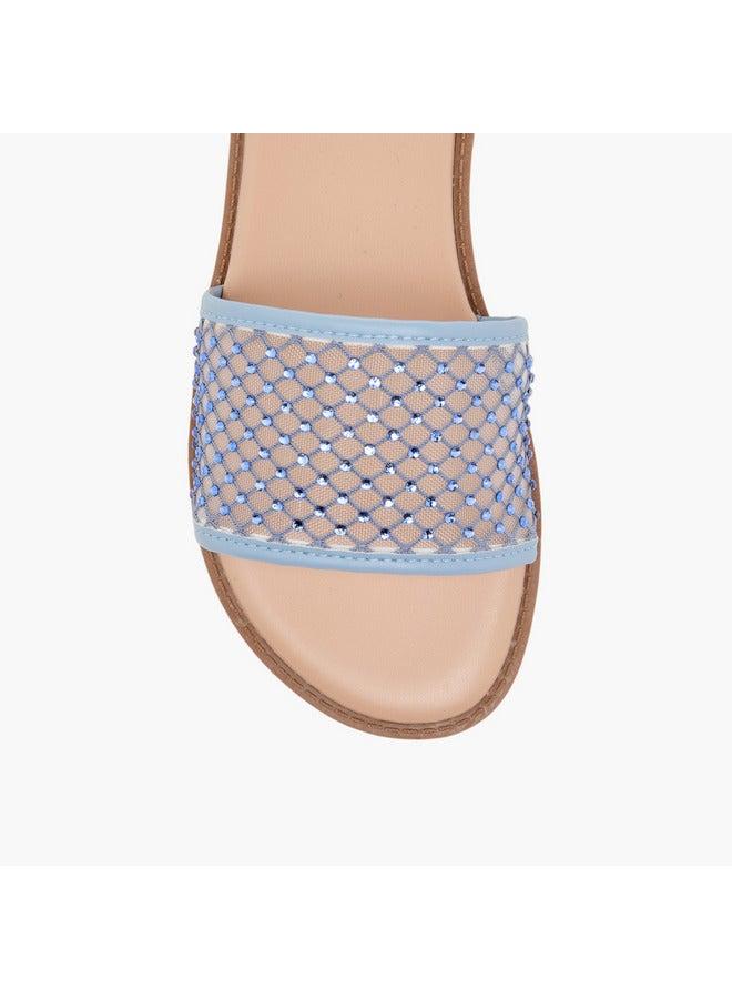 Flora Bella By Shoexpress Girls Embellished Slip-On Sandals - Image 4