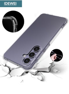 IDEWEI Samsung Galaxy S24 FE 5G Case, Designed for Samsung S24 FE Case with Four Corner Anti-Fall Airbags, Slim Flexible TPU Rubber Soft Silicone Anti Slip Case Cover Fit for Samsung Galaxy S24 FE (Clear)  - Image 1