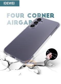IDEWEI Samsung Galaxy S24 FE 5G Case, Designed for Samsung S24 FE Case with Four Corner Anti-Fall Airbags, Slim Flexible TPU Rubber Soft Silicone Anti Slip Case Cover Fit for Samsung Galaxy S24 FE (Clear)  - Image 2