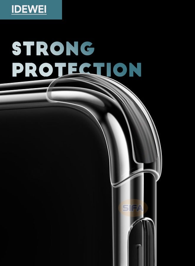 Samsung Galaxy S24 FE 5G Case, Designed for Samsung S24 FE Case with Four Corner Anti-Fall Airbags, Slim Flexible TPU Rubber Soft Silicone Anti Slip Case Cover Fit for Samsung Galaxy S24 FE (Clear)