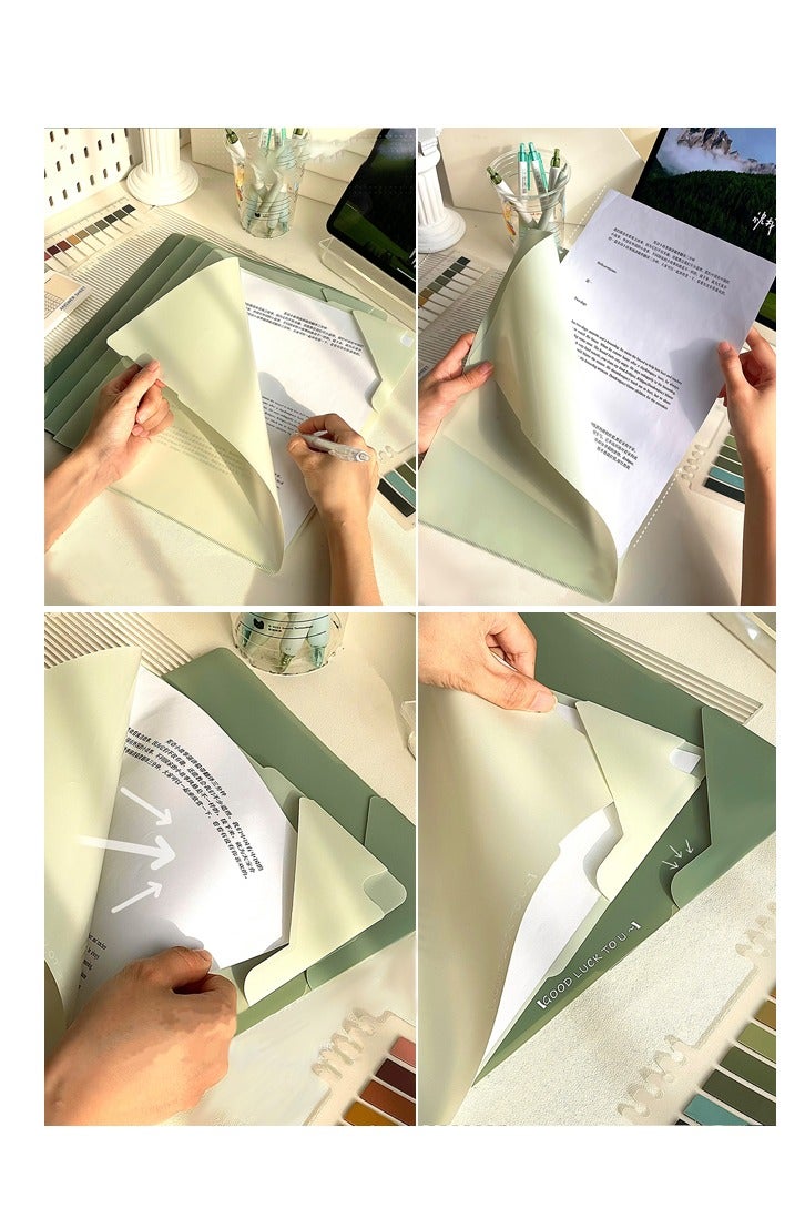 Gradient-coloured folders, 3 sets of 15 plastic folders, A4 office data classification storage, learning and business work data information storage pockets (3 colour schemes) - Image 3