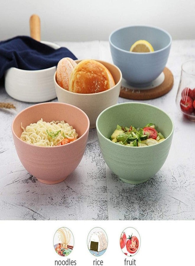 DARDRIS Wheat Straw 6" Serving Bowl Bamboo Fibre Set | Eco-Friendly, Unbreakable Microwave Safe Bowl Set | Mixing & Serving Bowl for Salad, Soup and Popcorn - BPA Free, Eco-Friendly (Pack of 4) - Image 4