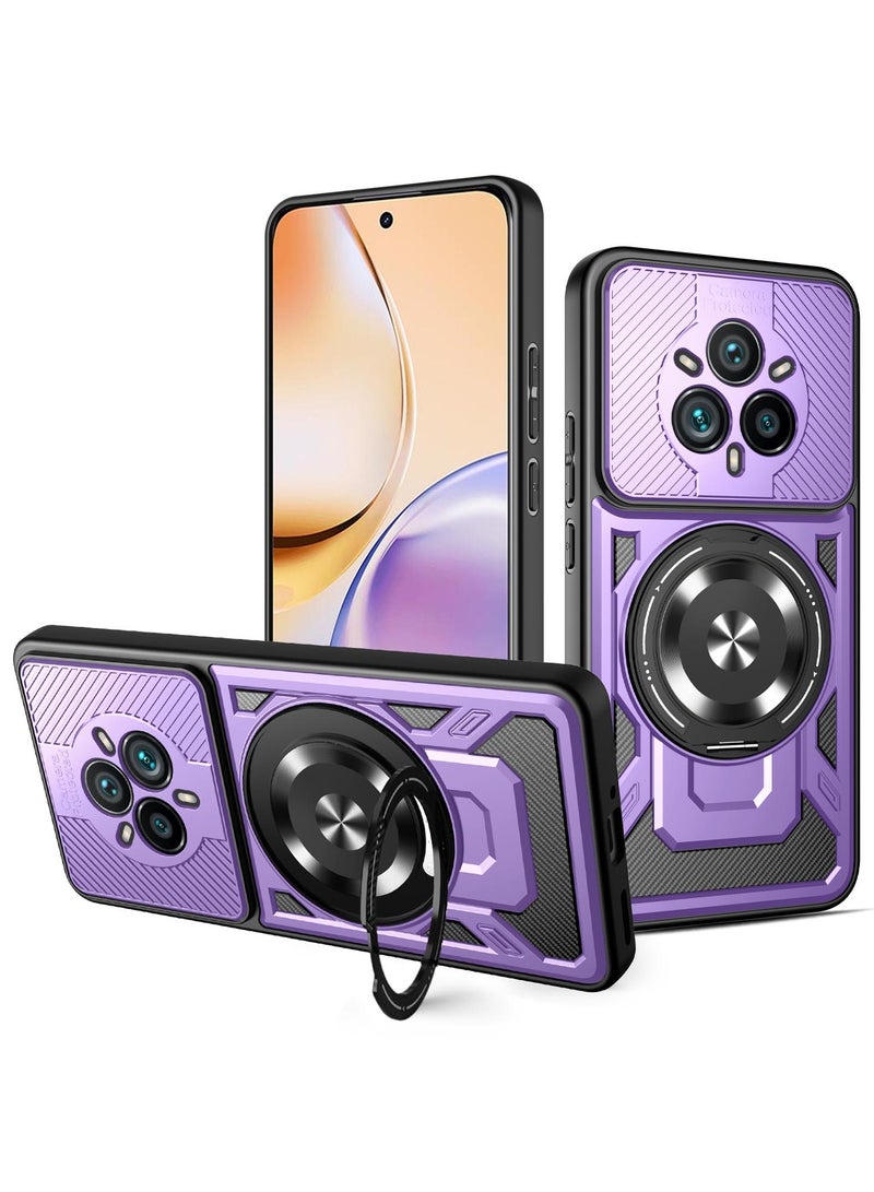 Case Cover Shock Resistant Protect Camera TPU + PC Compatible with Realme 14 Pro Plus (Purple)