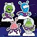 Kangaroo 28 Pack Alien Pop Out Bulk Funny Valentines Day Cards for Kids School Includes Envelopes Stickers Fun Space Themed Valentines for Class Exchange Cards School Party Favors for Boys - Image 4