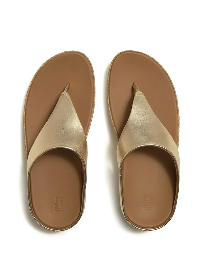 Fitflop LULU LUX GRAPHIC-WEAVE LEATHER TOE-POST SANDALS