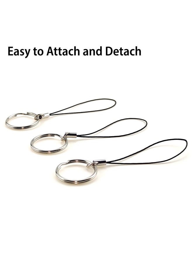 IFAMIO 30 Pcs Key Rings with Lanyards for MP3 MP4 Player Split Key Chain Rings with Nylon Strap Cord for USB Flash Drive Cellphone - Image 5