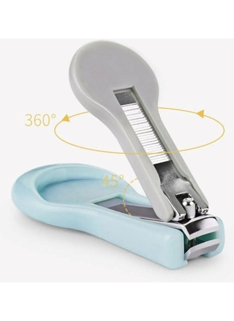 Bizimevde 5 Piece Baby Child Nail Clipper Set Care Kit Baby File Set Blue Teddy Bear Boxed  - Image 4