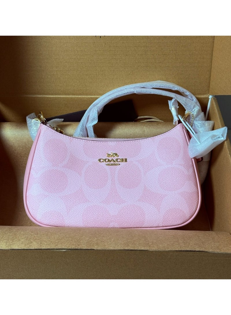 كوتش اوت ليت كيس TERI الشعار الكلاسيكي - 3 طرق الكتف / Crossbody / حقيبة اليد مع التوقيع C الطباعة ، ملحقات مصممة أنيقة للنساء - Image 5