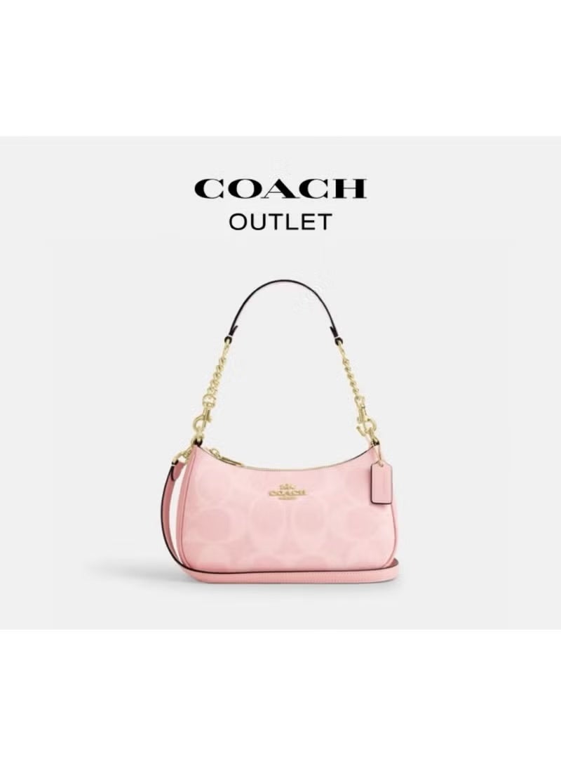 كوتش اوت ليت كيس TERI الشعار الكلاسيكي - 3 طرق الكتف / Crossbody / حقيبة اليد مع التوقيع C الطباعة ، ملحقات مصممة أنيقة للنساء - Image 1