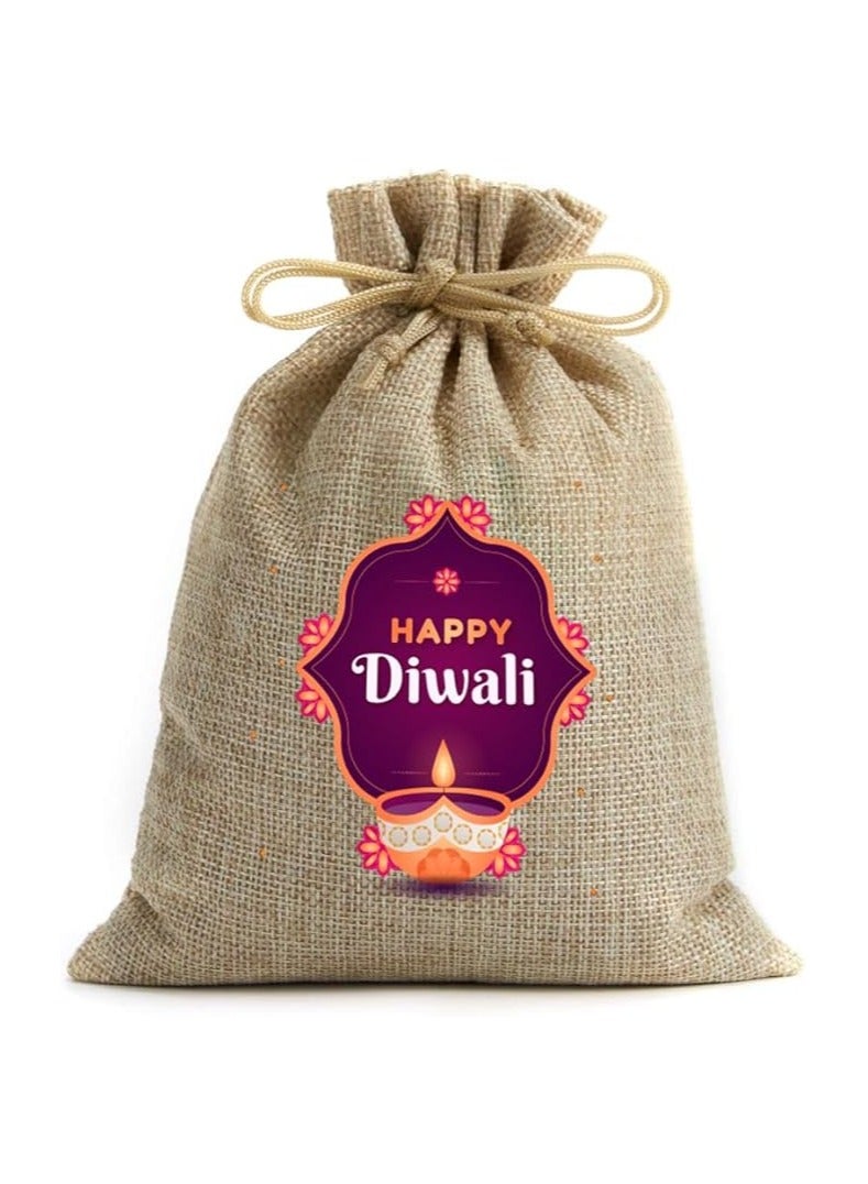 Diwali Gift Bags- Set Of 12 Jute Bags-Celebrate The Festival Of Lights With Eco-Friendly Gifts - Image 1