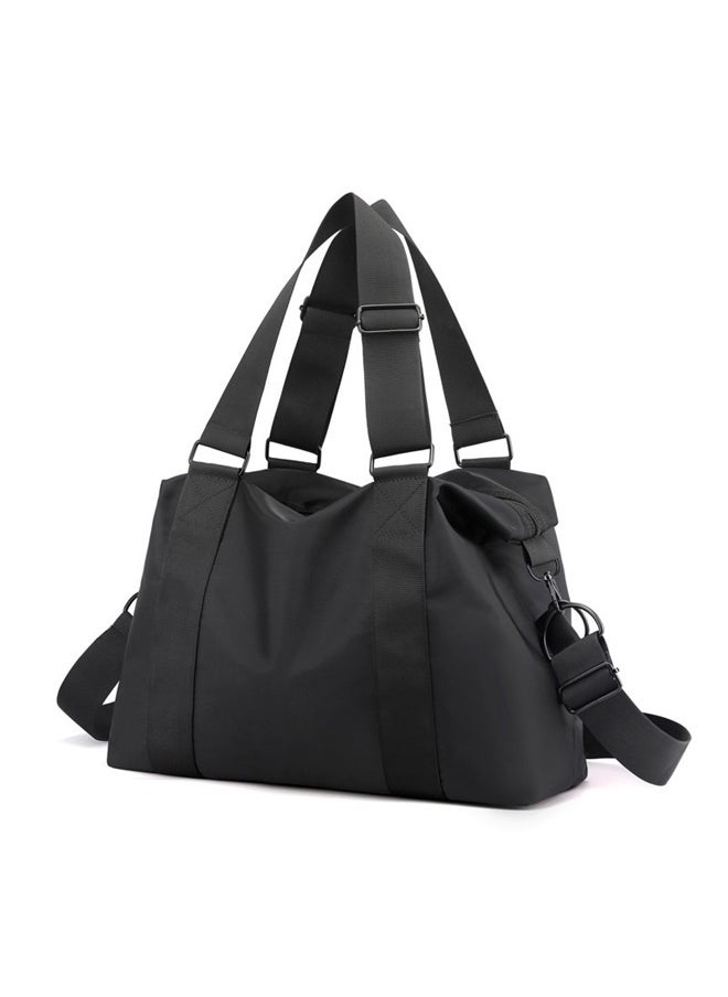 yongsheng Travel Duffel Bag Black, Travel Duffle Bag Waterproof Bag Carry On Tote Bags for Women Men, Travel Essentials Sport Gym Bag (Black)  - Image 1