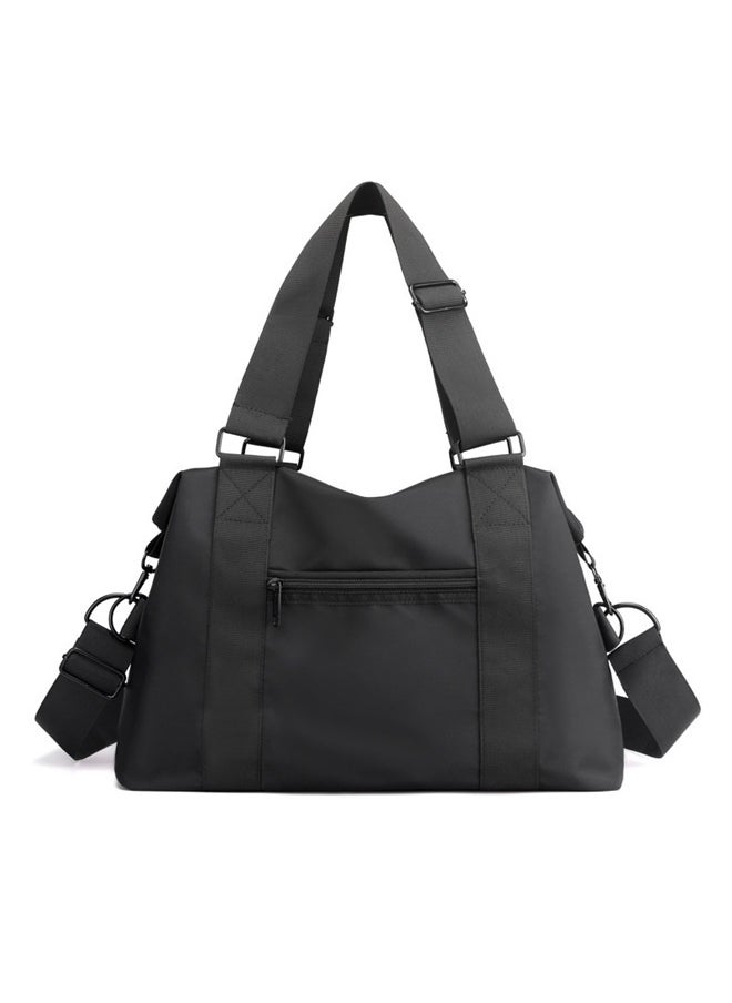 yongsheng Travel Duffel Bag Black, Travel Duffle Bag Waterproof Bag Carry On Tote Bags for Women Men, Travel Essentials Sport Gym Bag (Black)  - Image 2