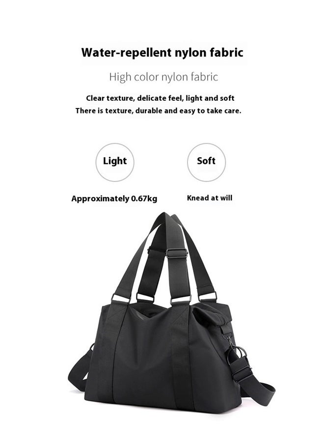 yongsheng Travel Duffel Bag Black, Travel Duffle Bag Waterproof Bag Carry On Tote Bags for Women Men, Travel Essentials Sport Gym Bag (Black)  - Image 4
