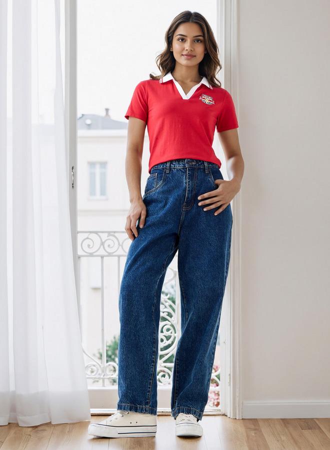 SP Characters The New York Red Bulls Logo Embroidered Polo T-shirt - Image 2