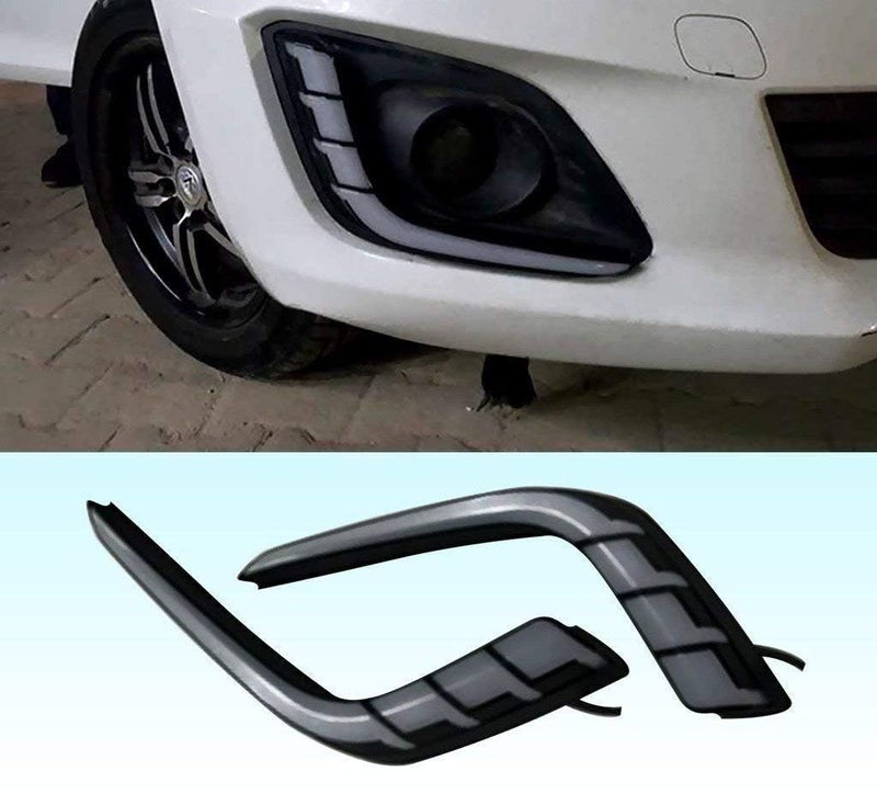 TRENDWALA Imported Front Bumper LED Light With Yellow Turn Signal Light Daytime Running Light Fog Light Drl With Indicator For Swift 2015 To 2017 And Above (Set Of 2) - Image 2