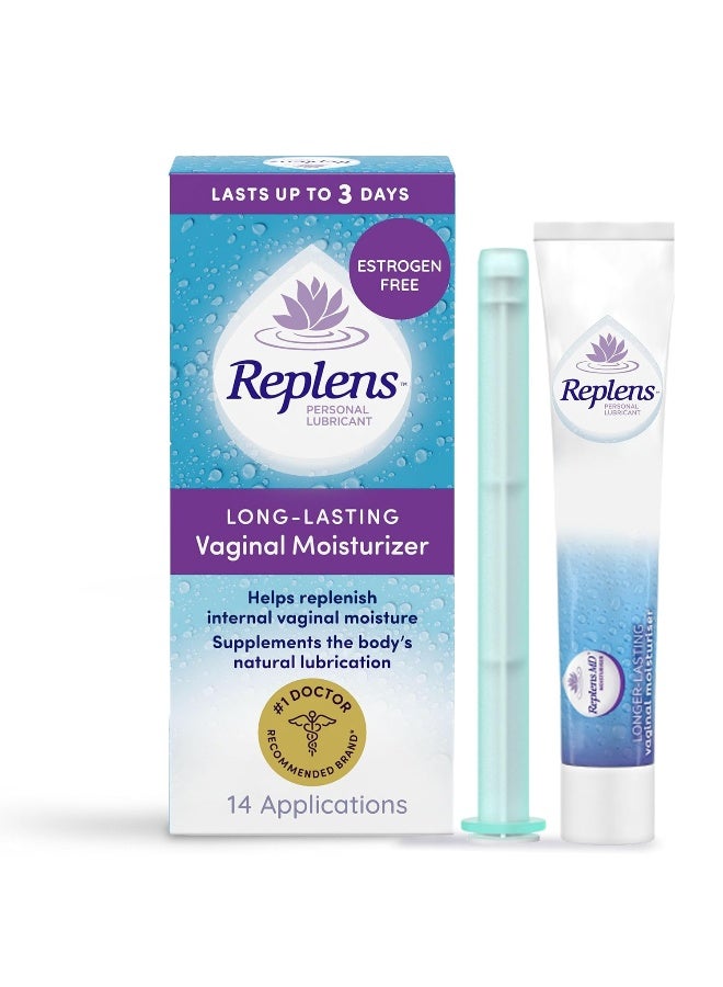 Replens Long-Lasting Vaginal Moisturizer, 14ct with reusable applicator - Image 1