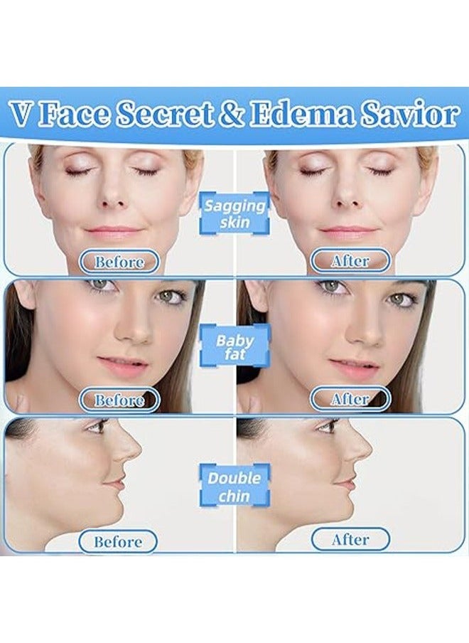 10 Pieces Face Lift Tape Invisible Instant Lifting Stickers Bands for Double Chin Jowl and Saggy Skin Correction Secret Makeup Face Lifting Strips - Image 3