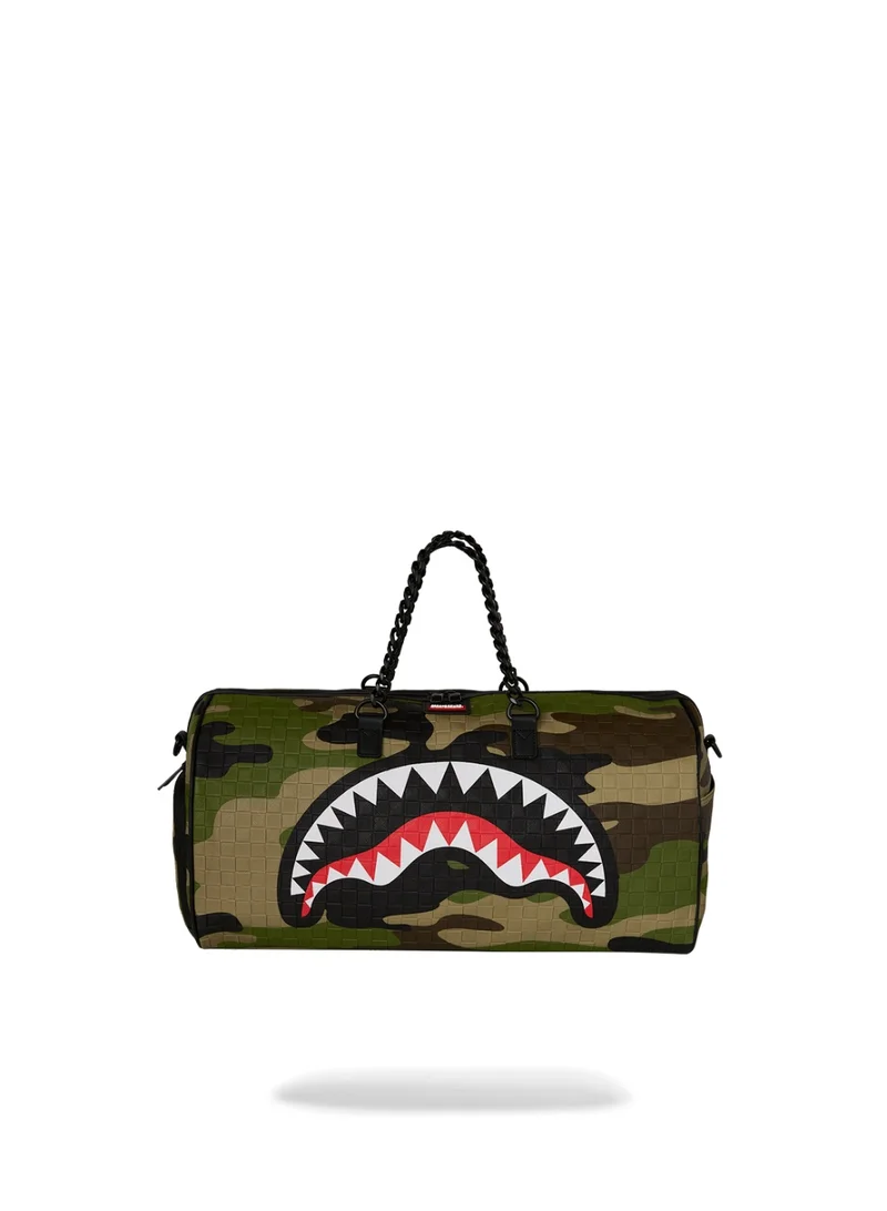 SPRAYGROUND SG WOODLAND CAMO CHECK CHAIN DUFFLE