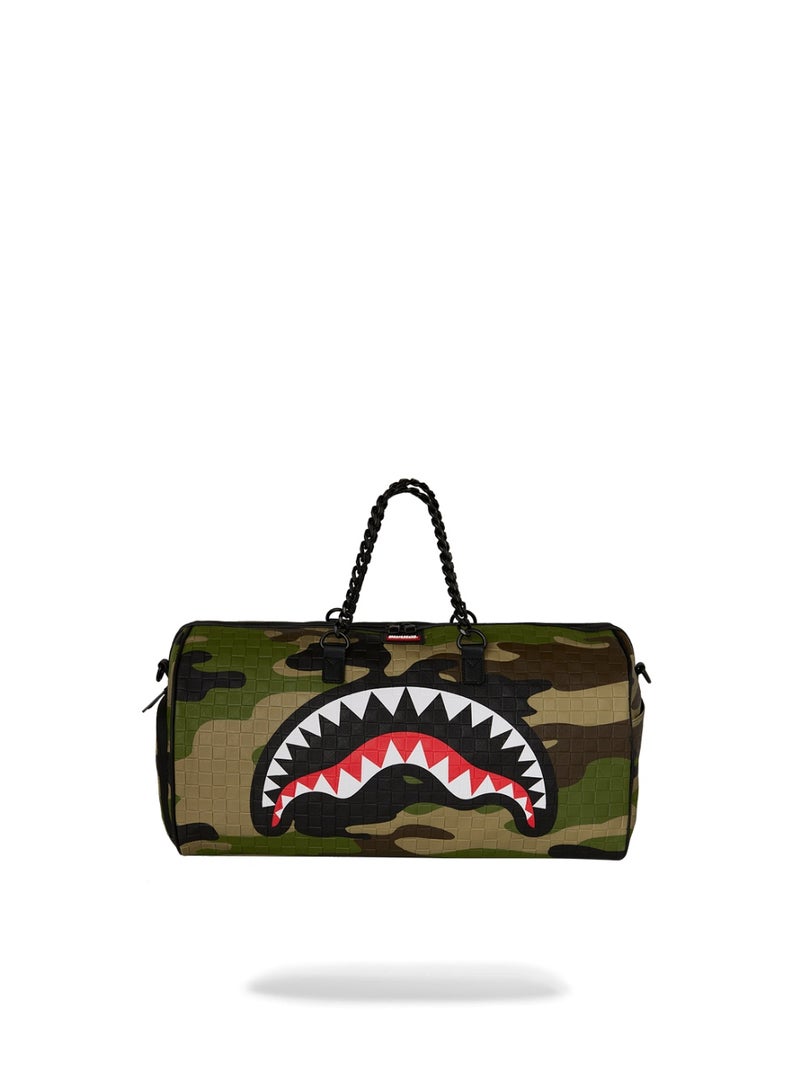 SPRAYGROUND SG WOODLAND CAMO CHECK CHAIN DUFFLE - Image 1