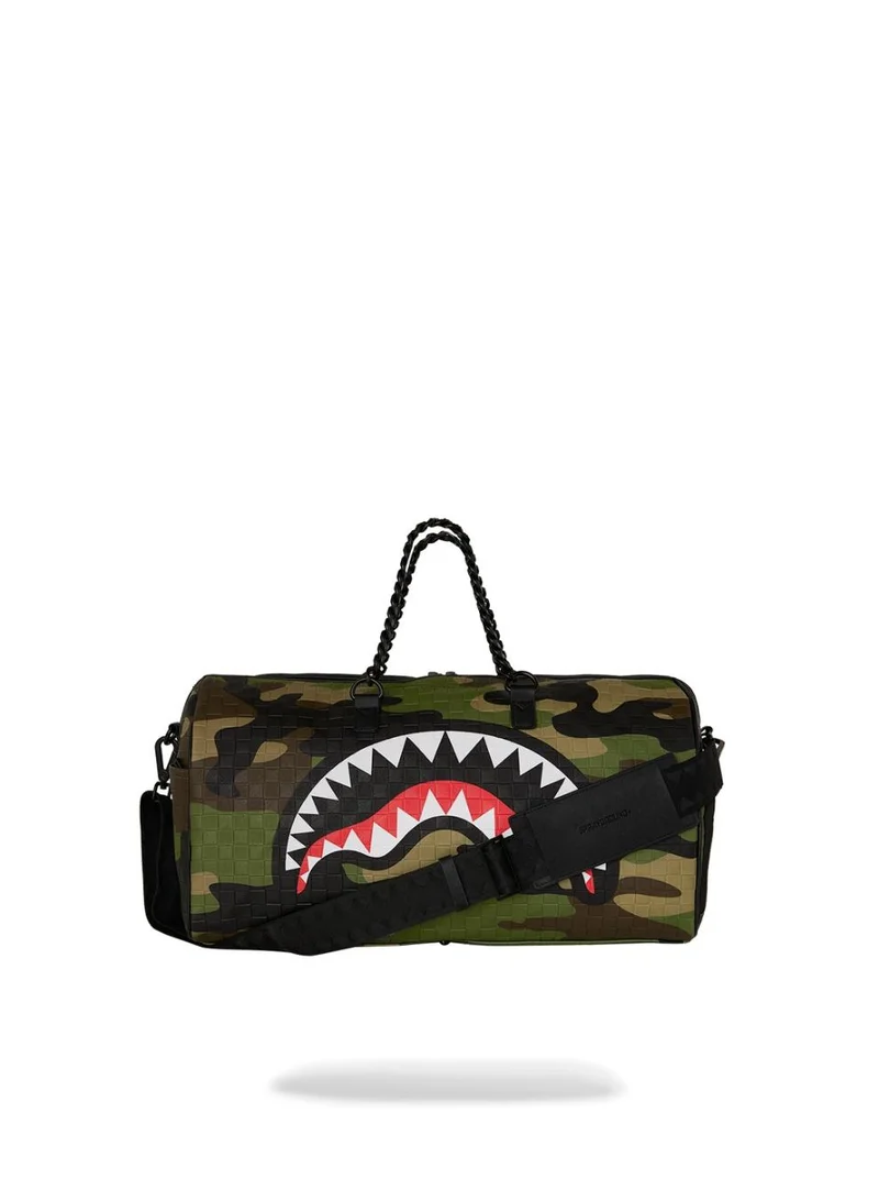 SPRAYGROUND  SG WOODLAND CAMO CHECK CHAIN DUFFLE  | Best Price UAE
