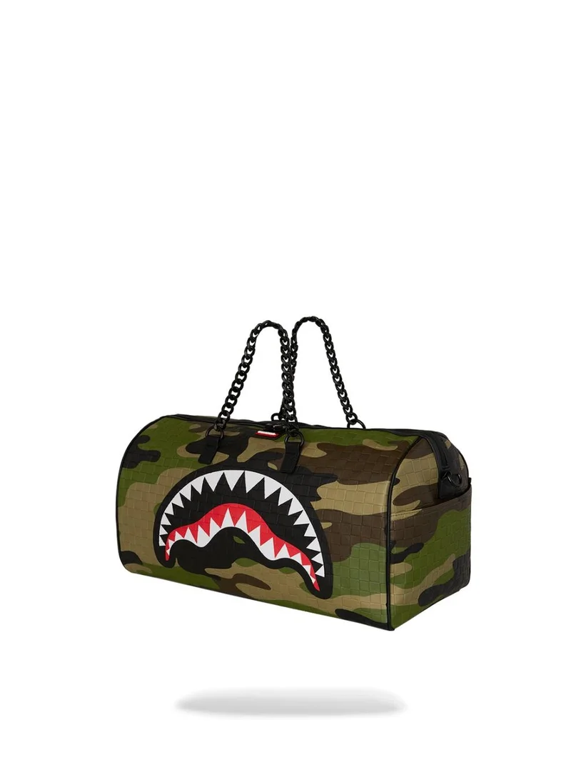 SPRAYGROUND  SG WOODLAND CAMO CHECK CHAIN DUFFLE  | Best Price UAE