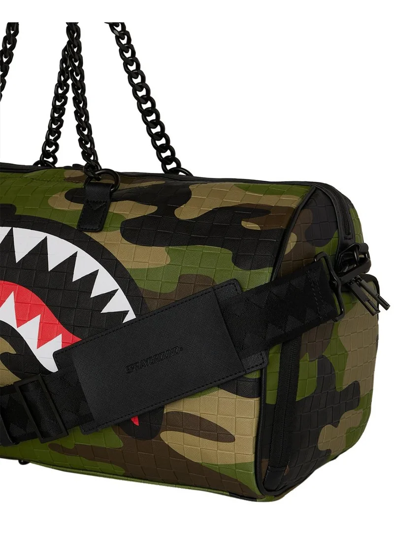 SPRAYGROUND  SG WOODLAND CAMO CHECK CHAIN DUFFLE  | Best Price UAE
