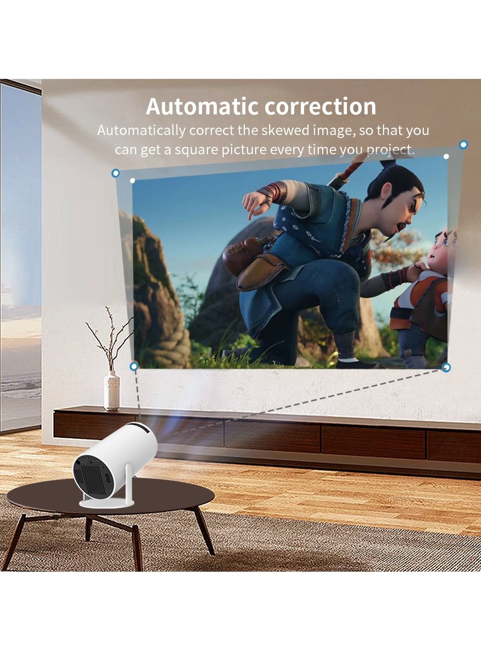 Portable Projector Pocket 5G WIFI Android11.0 Support 130 Inches Home Theater Full HD for Indoor Outdoor Home Birthday Gift Compatible with TV Stick/HDMI/USB/PS5/iOS/PS4 image 5