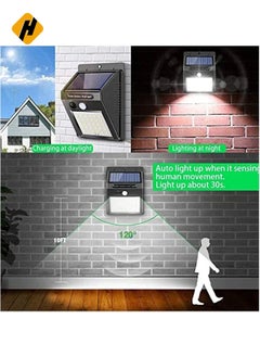HuHa Solar Wall Lights Outdoor, iToncs Waterproof Super Bright Solar Motion Sensor Security Lights Wireless Solar Powered Light for Garden  - Image 2