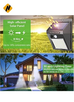 HuHa Solar Wall Lights Outdoor, iToncs Waterproof Super Bright Solar Motion Sensor Security Lights Wireless Solar Powered Light for Garden  - Image 3