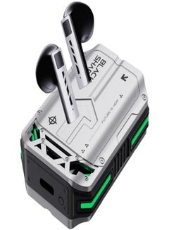 BLACK SHARK True Wireless Bluetooth Earbuds T11 With Low Latency Mode, Slide Cover with "SHING" Sound, RGB Lightning, 30 Hours Battery Life and ENC Call Noise Reduction - Grey  - Image 2