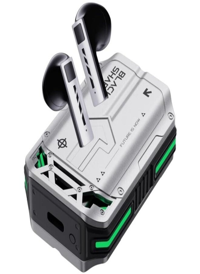 BLACK SHARK - True Wireless Bluetooth Earbuds T11 With Low Latency Mode, Slide Cover with "SHING" Sound, RGB Lightning, 30 Hours Battery Life and ENC Call Noise Reduction - Grey - Image 1