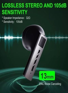 BLACK SHARK True Wireless Bluetooth Earbuds T11 With Low Latency Mode, Slide Cover with "SHING" Sound, RGB Lightning, 30 Hours Battery Life and ENC Call Noise Reduction - Grey  - Image 4