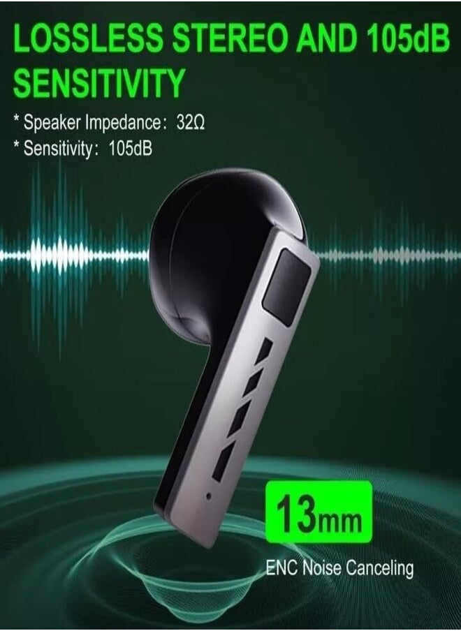 BLACK SHARK - True Wireless Bluetooth Earbuds T11 With Low Latency Mode, Slide Cover with "SHING" Sound, RGB Lightning, 30 Hours Battery Life and ENC Call Noise Reduction - Grey - Image 1