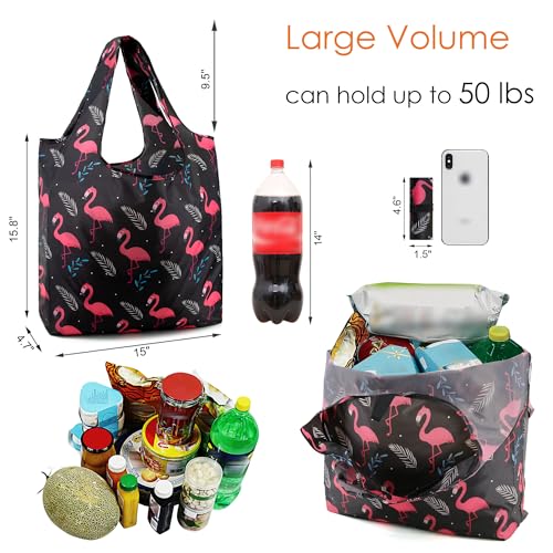 BeeGreen Animal Reusable Grocery Bags Bulk 12 Packs XLarge50LBS Reusable Shopping Bags Foldable for Groceries Vegetables Fruits Watertight Bulk Tote Bags Washable For Women Men - Image 3