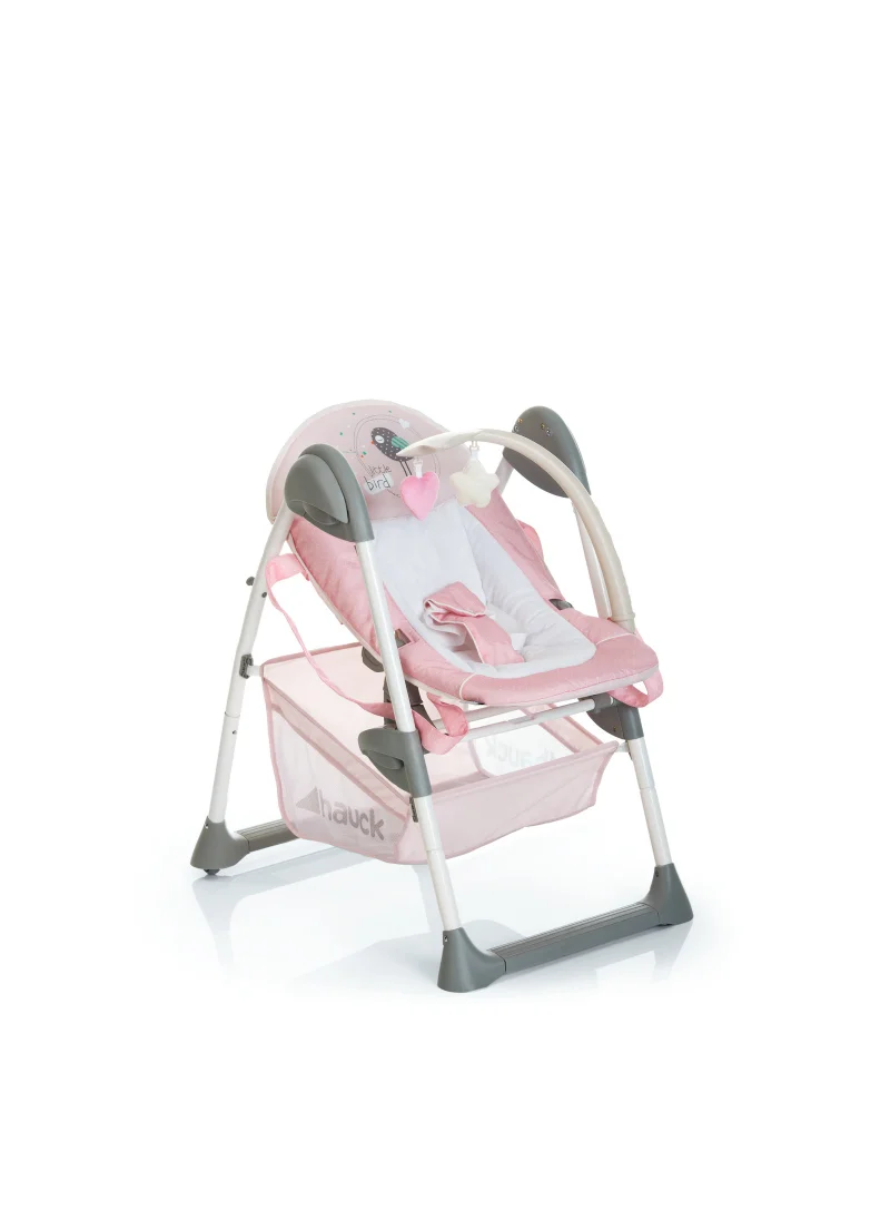 هوك Grow - Along Highchair Sit N Relax , New - Born Attachment From Birth To 9 Kg , Toddler Seat Up To 15 Kg , Height - Adjustable , Foldable , Wheels , Play Arch , Tray , Basket , Pink