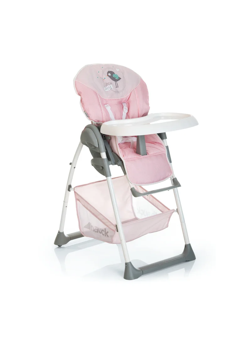 هوك Grow - Along Highchair Sit N Relax , New - Born Attachment From Birth To 9 Kg , Toddler Seat Up To 15 Kg , Height - Adjustable , Foldable , Wheels , Play Arch , Tray , Basket , Pink