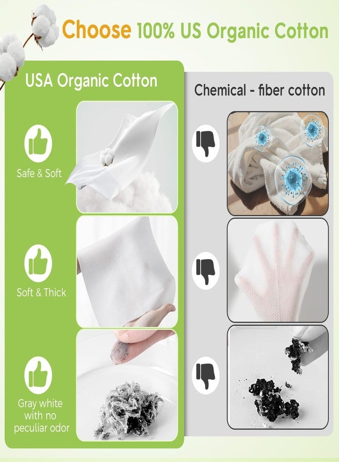 Classycoo XL Disposable Face Towel, 100% Cotton Ultra-Soft for Sensitive-Skin Facial Wipes Cleansing Towels, Odor-Free, Makeup Remover Cloths for Travel, Home Hand Dry Wipe(50 Count) - Image 5