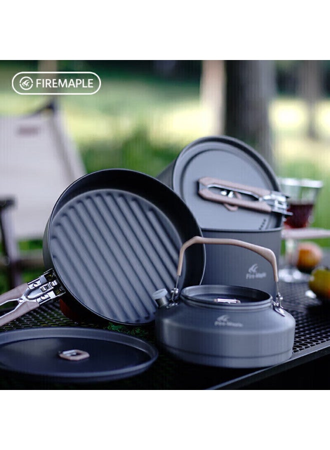 Fire-maple Feast Special Edition 4-piece Pot Set With Large Storage Bag, Stove Head, Self-driving Camping, Outdoor Camping Complete Equipment - Image 1
