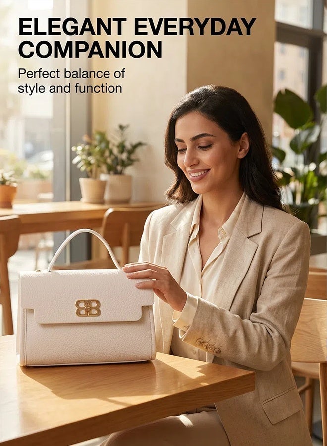 بليه روان شنطة نسائية فاخرة شنطة كتف وكروس بجلد فاخر تصميم راقٍ للدوام والعمل والخروج اليومي مع حزام قابل للتعديل - Image 3