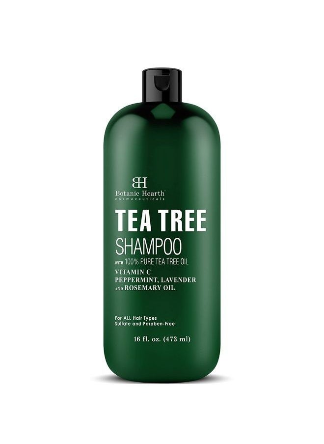 Botanic Hearth Tea Tree Shampoo, Vitamin C, Peppermint, Lavender and Rosemary Oil, Fights Dandruff and Dry Scalp, 16 fl oz  - Image 1